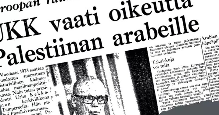 Kekkonen: ”Palestiinan ongelma Euroopan syöpä”
