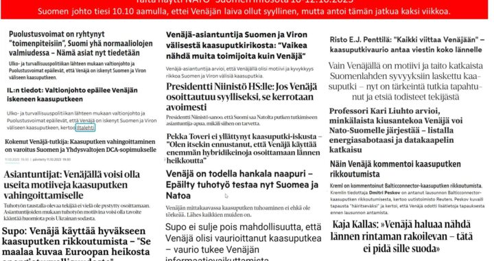TAPAUS KAASUPUTKI: TÄLTÄ NÄYTTÄÄ NATON INFOSOTA
