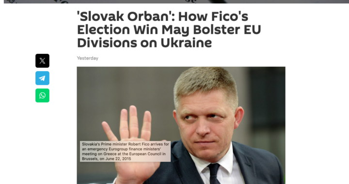 Slovakian vaalivoittaja Robert Fico:  Vapaus tuli idästä, sota aina lännestä